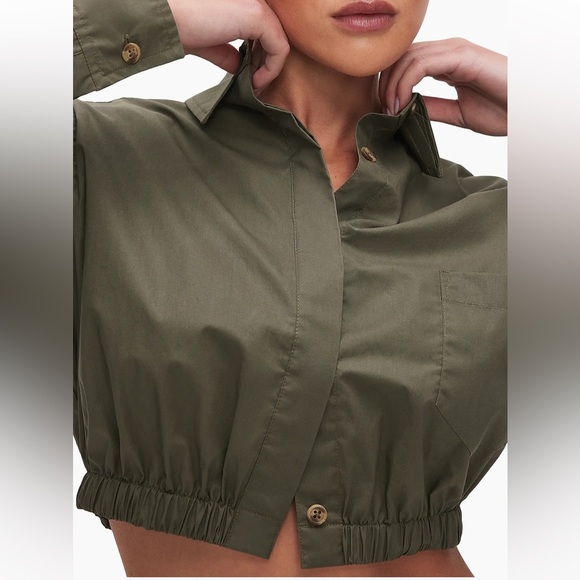 Good American Cropped Shirt NWT - Picture 6 of 13
